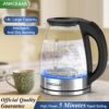 PANCERKA Electric Kettle, 1000W | Easy Cleaning, Boil-Dry Protection, Stainless Steel Filter, BPA Free, Auto Shut Off, 33.85-101.44oz Capacity, 110V - Black